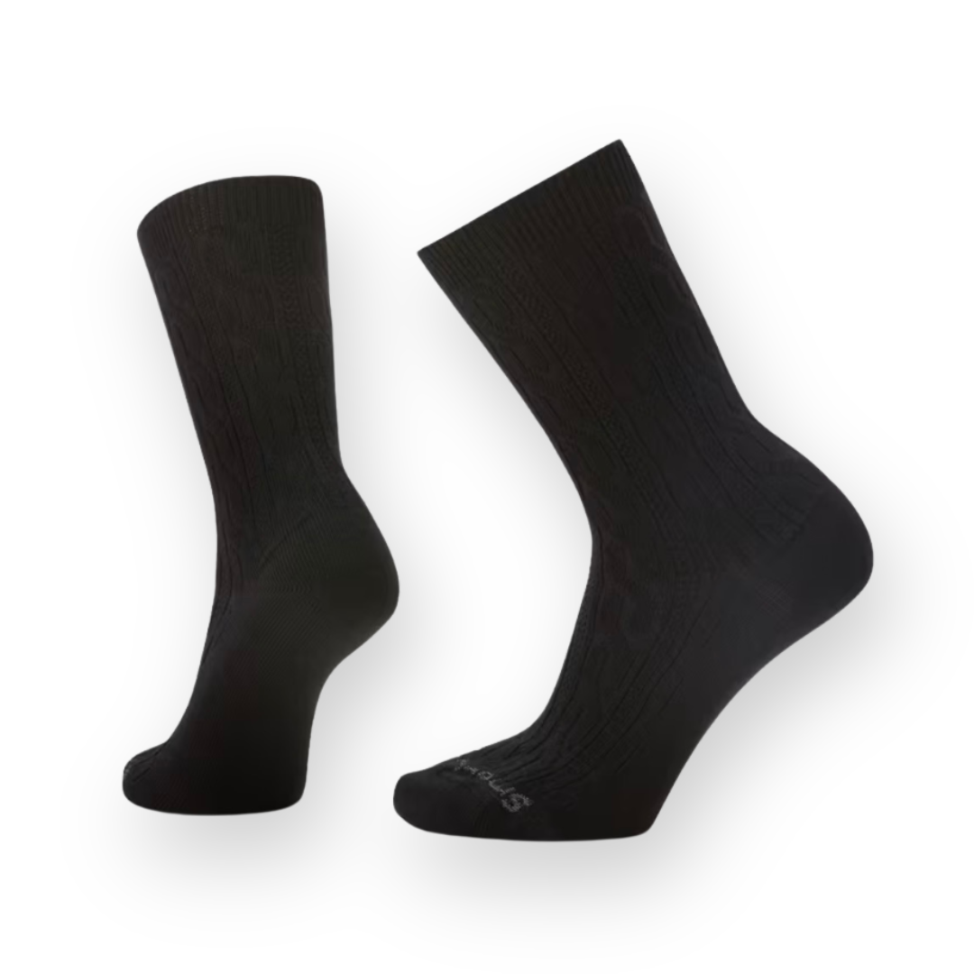 SMARTWOOL - EVERYDAY CABLE CREW SOCK IN BLACK