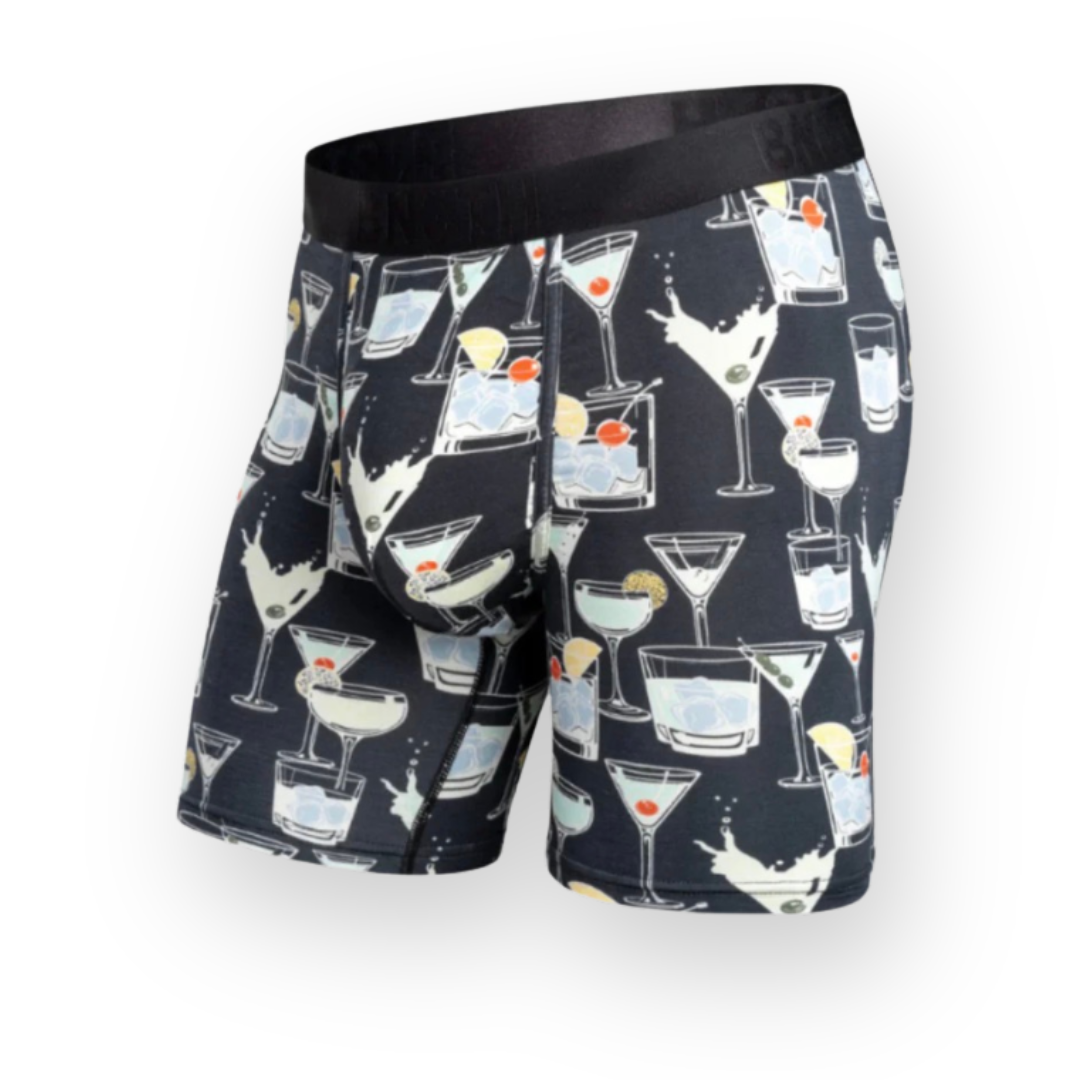 BN3TH - CLASSIC ICON BOXER BRIEF PRINT IN COCKTAILS - BLACK