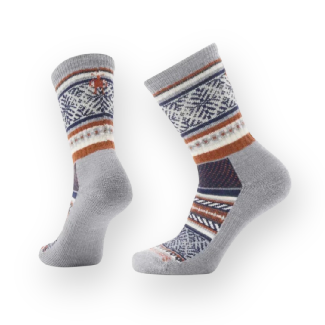 SMARTWOOL - EVERYDAY FAIR ISLE SWEATER CREW SOCK IN LIGHT GRAY