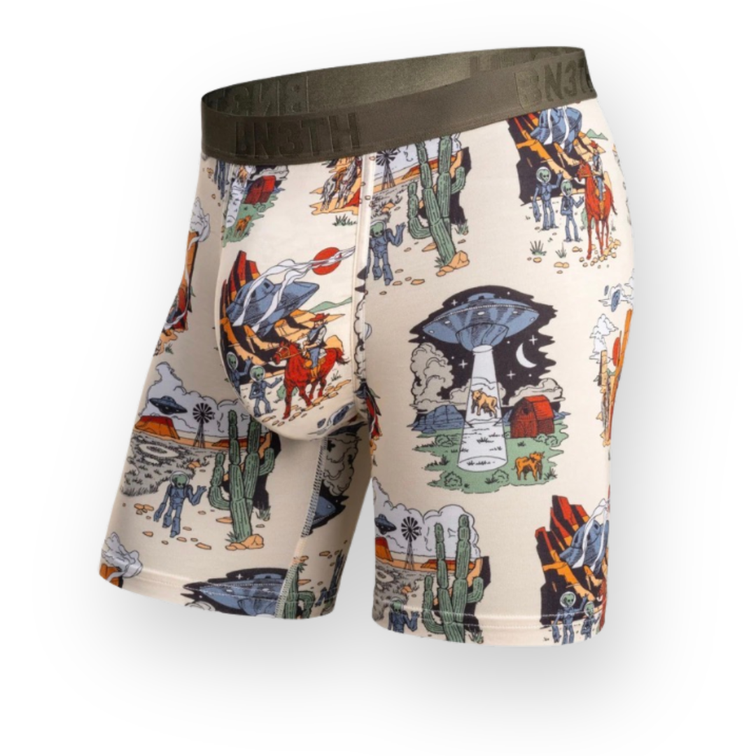BN3TH - CLASSIC ICON BOXER BRIEF PRINT IN SPACE COWBOY - SAND