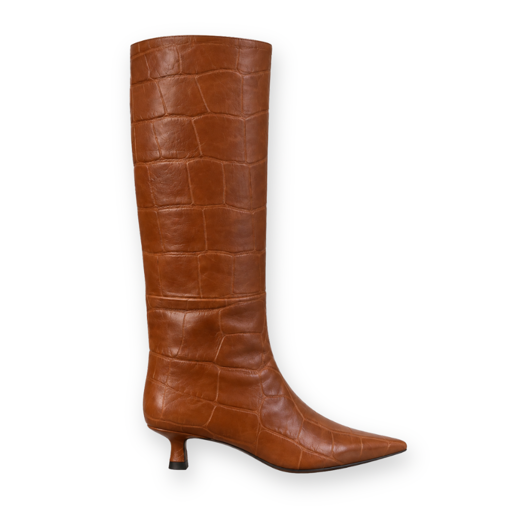 ANGEL ALARCON - ELSA TALL BOOT 26527-273B IN CAMEL CROCO LEATHER