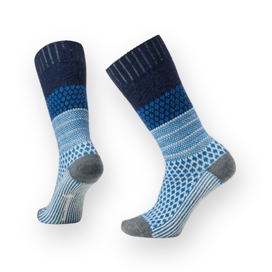SMARTWOOL - EVERYDAY POPCORN CABLE CREW SOCK IN DEEP NAVY