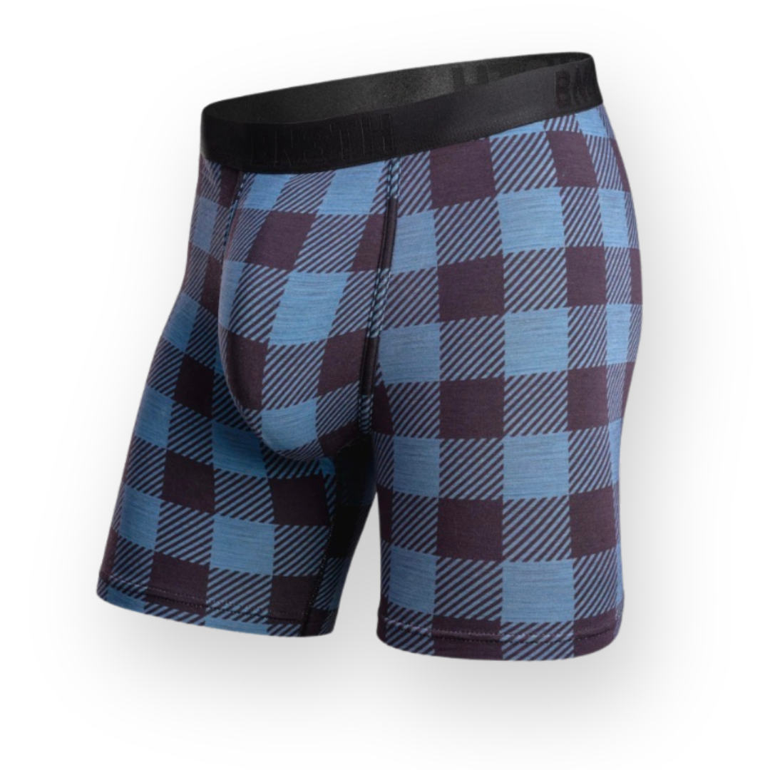 BN3TH - CLASSIC ICON BOXER BRIEF PRINT IN BUFFALO CHECK - FOG