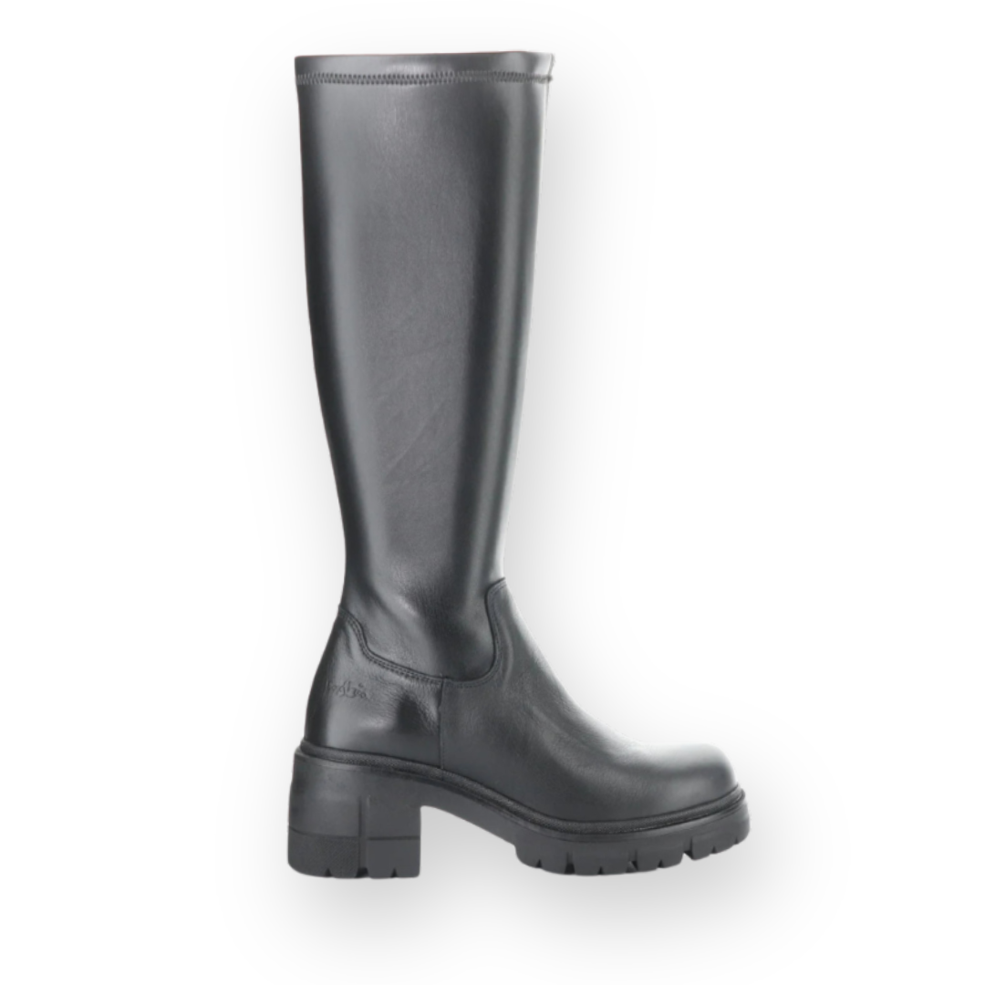 BOS & CO - BRENNA TALL BOOT IN BLACK LEATHER