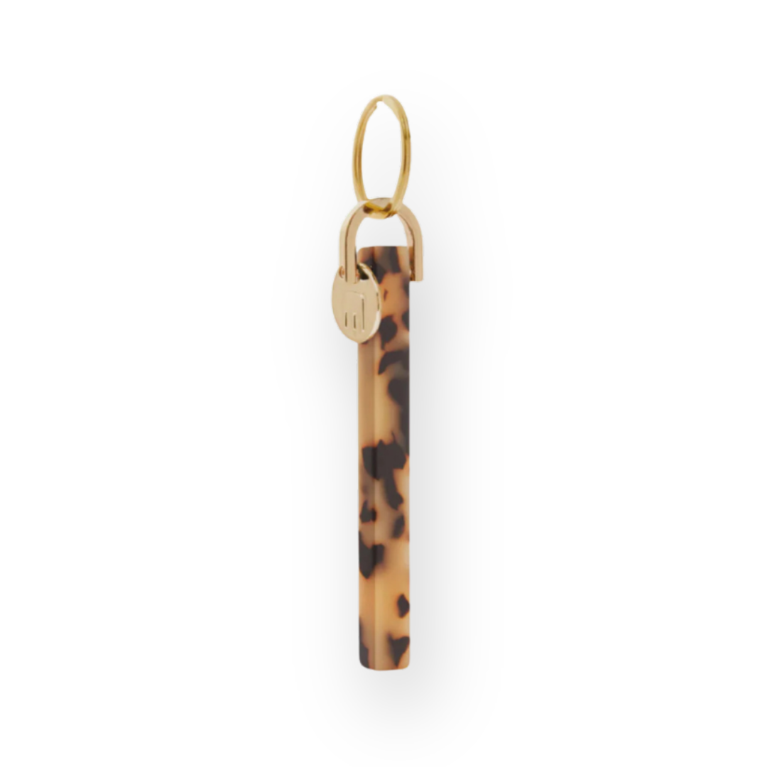 MACHETE - BAR KEYCHAIN IN BLONDE TORTOISE - GOLD HARDWARE