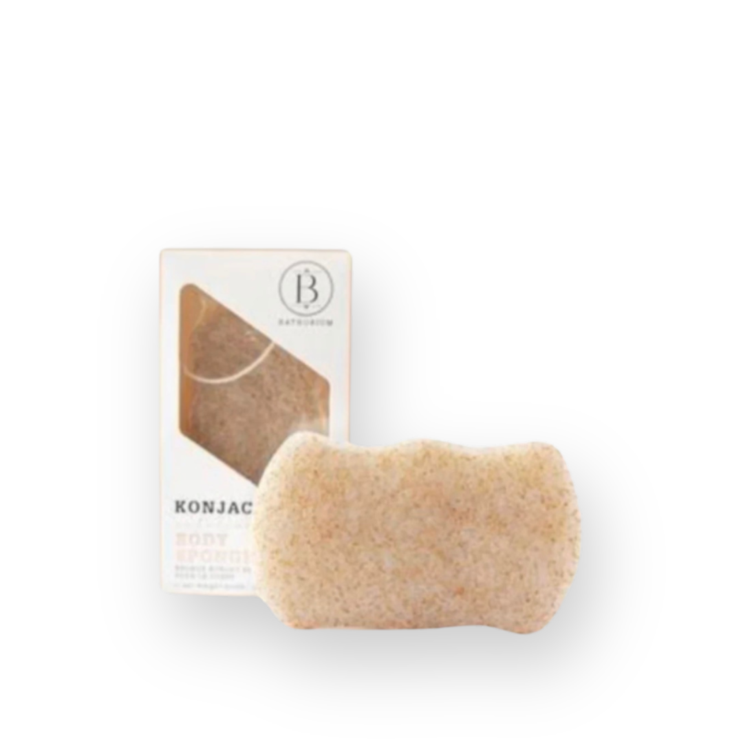 BATHORIUM - KONJAC WALNUT SHELL EXFOLIATING BODY SPONGE