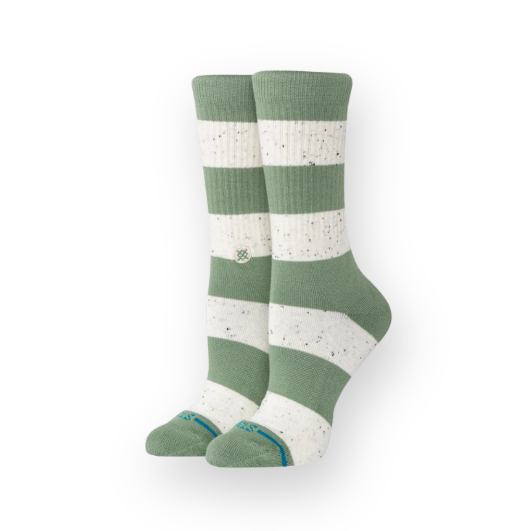 STANCE - W NEP STRIPE CREW SOCK IN GREEN