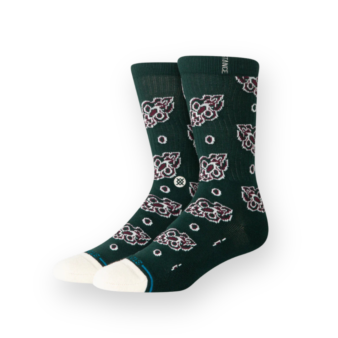 STANCE - PINE BROCADE CREW SOCK IN PINE