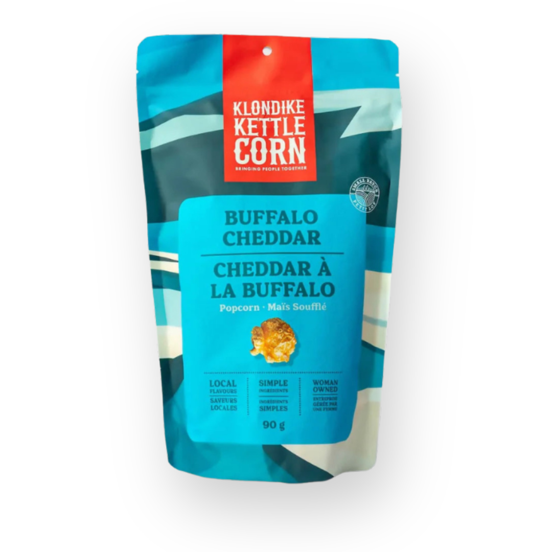 KLONDIKE KETTLE CORN - KETTLE CORN IN BUFFALO CHEDDAR