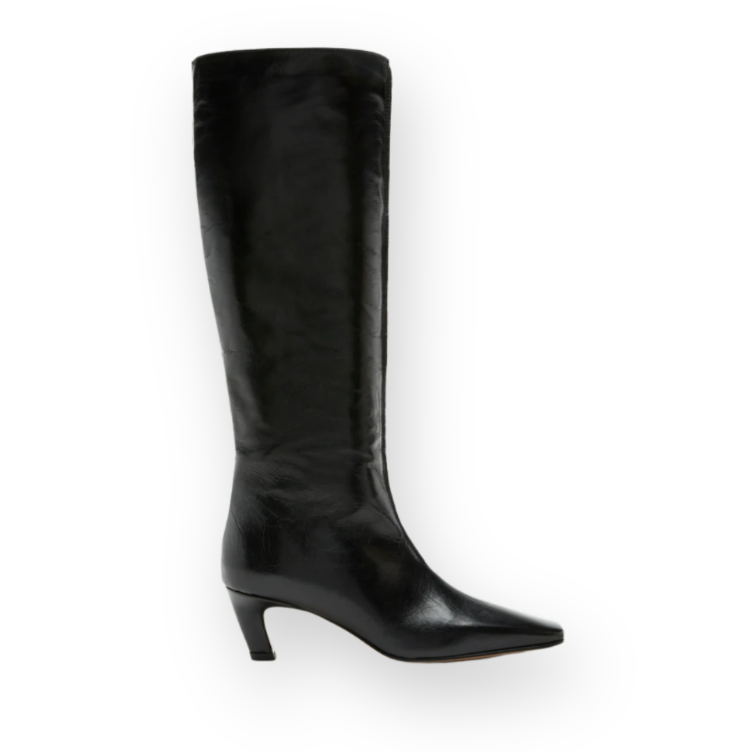 SISTER X SOEUR - LUNA TALL BOOT IN BLACK LEATHER