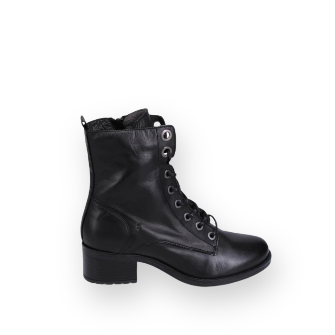 MIZ MOOZ - JUKE LACE UP BOOT IN BLACK LEATHER