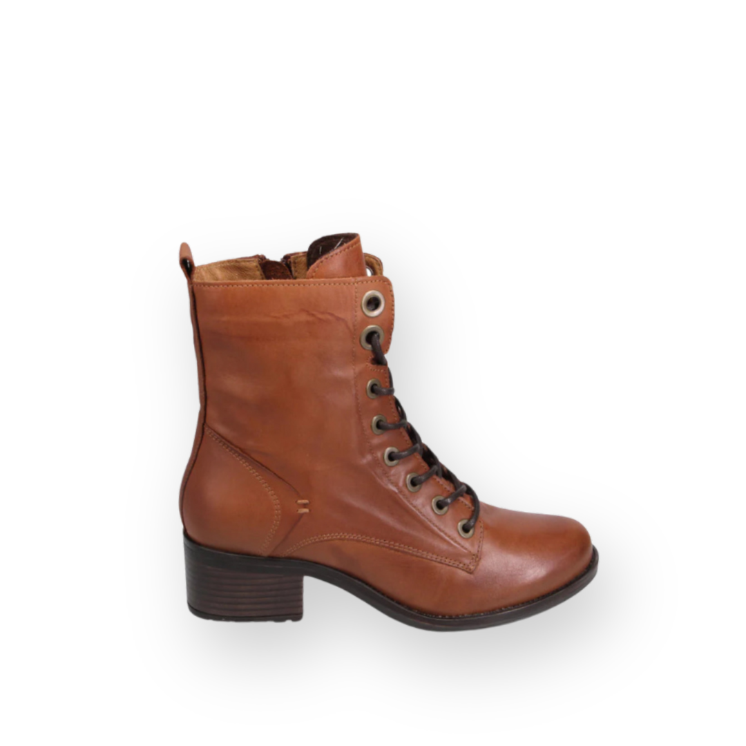 MIZ MOOZ - JUKE LACE UP BOOT IN BRANDY LEATHER