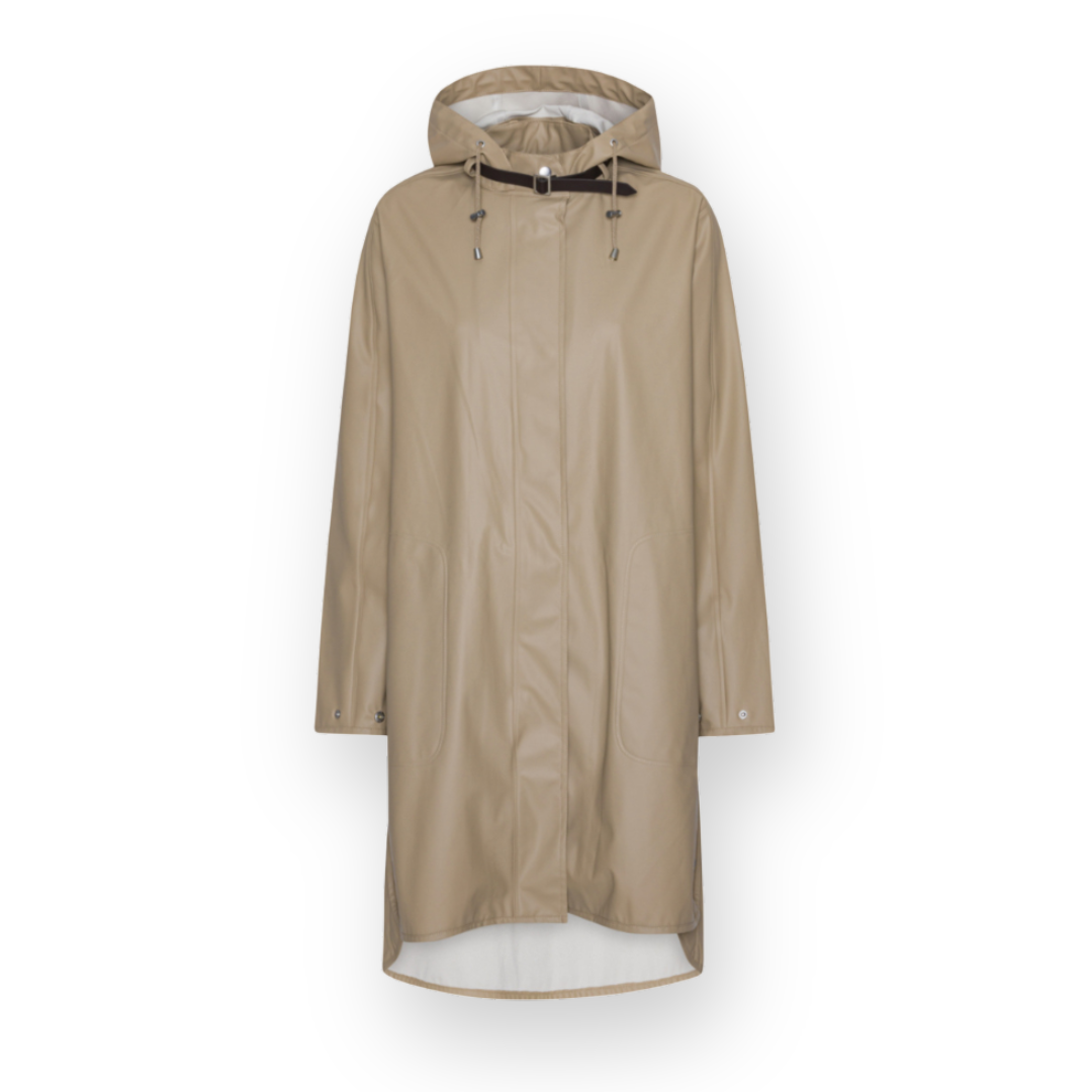 ILSE JACOBSEN - LONG RAIN71 COAT IN WHEAT