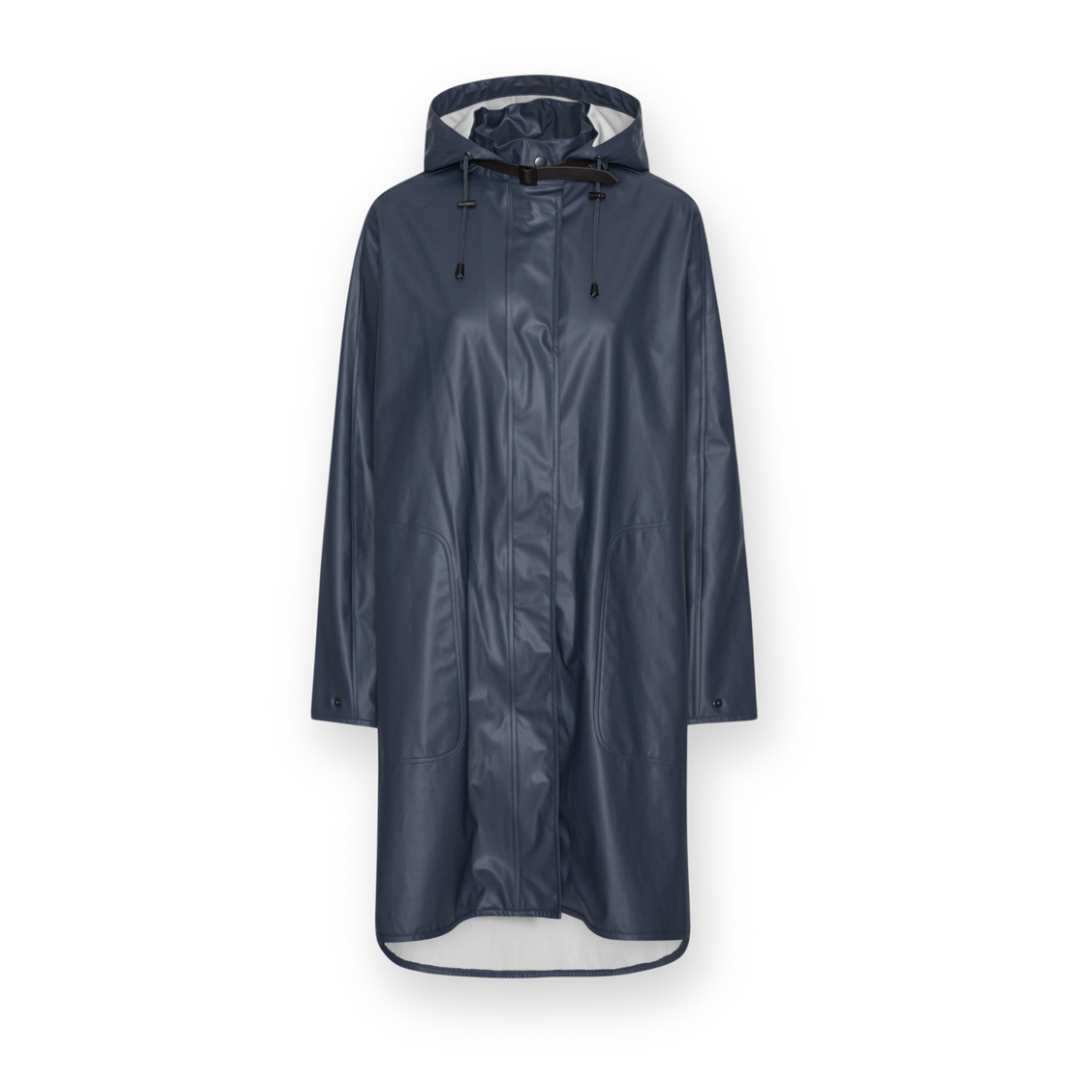 ILSE JACOBSEN - LONG RAIN71 COAT IN OMBRE BLUE