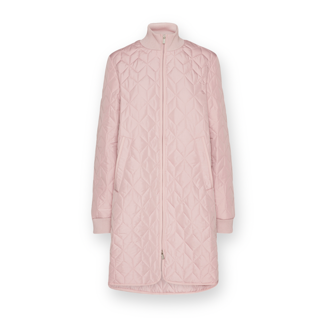 ILSE JACOBSEN - LONG PADDED QUILTED06 COAT IN BURNISHED LILAC