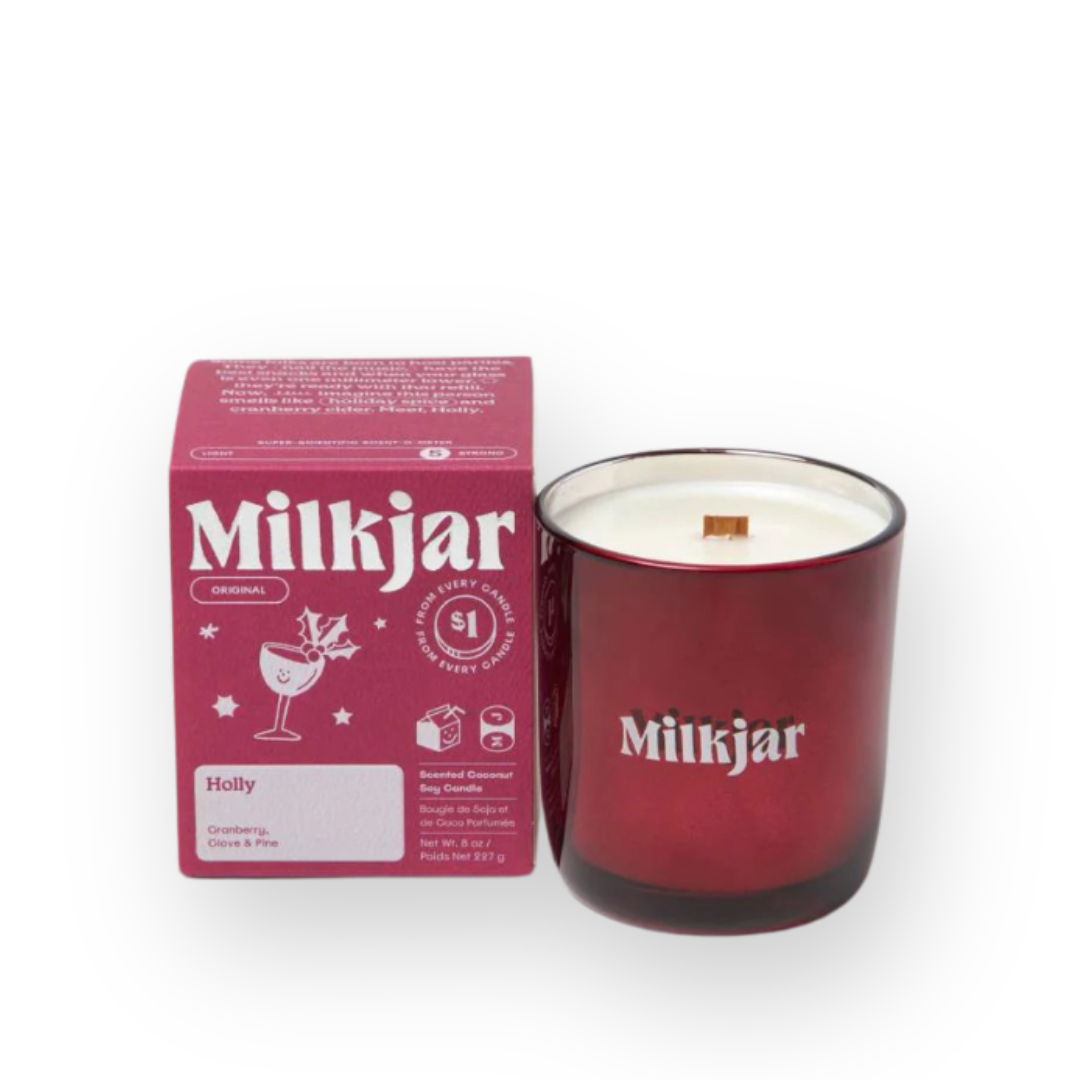 MILKJAR - SOY WAX CANDLE IN HOLLY
