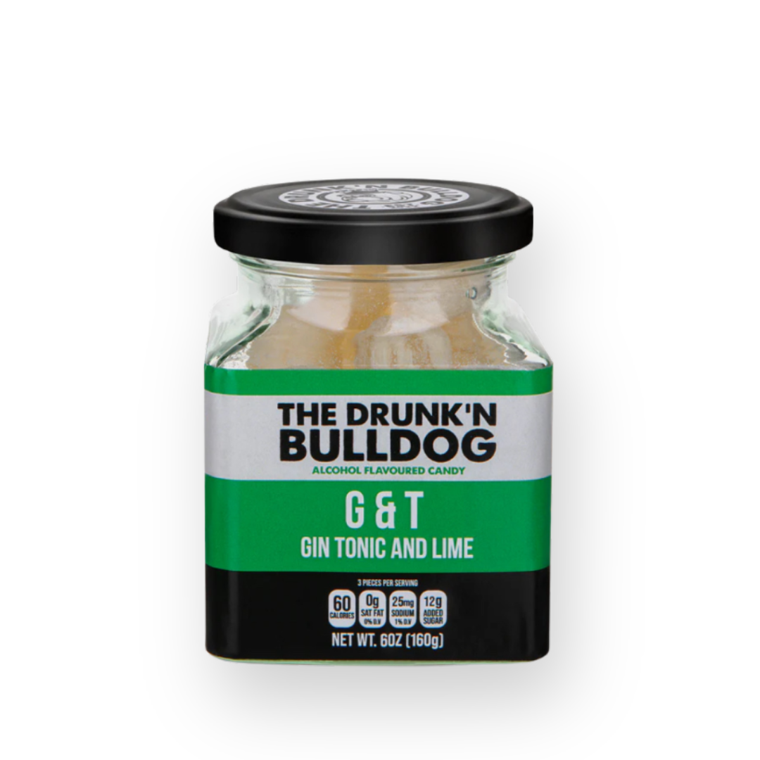 THE SWEET SNOB - THE DRUNK'N BULLDOG HARD SWEETS IN GIN & TONIC