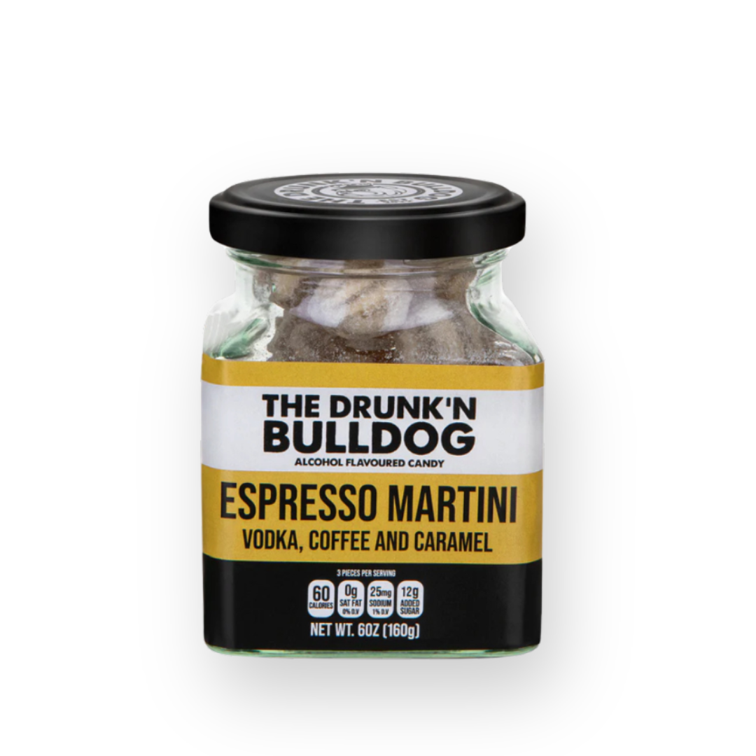 THE SWEET SNOB - THE DRUNK'N BULLDOG HARD SWEETS IN ESPRESSO MARTINI