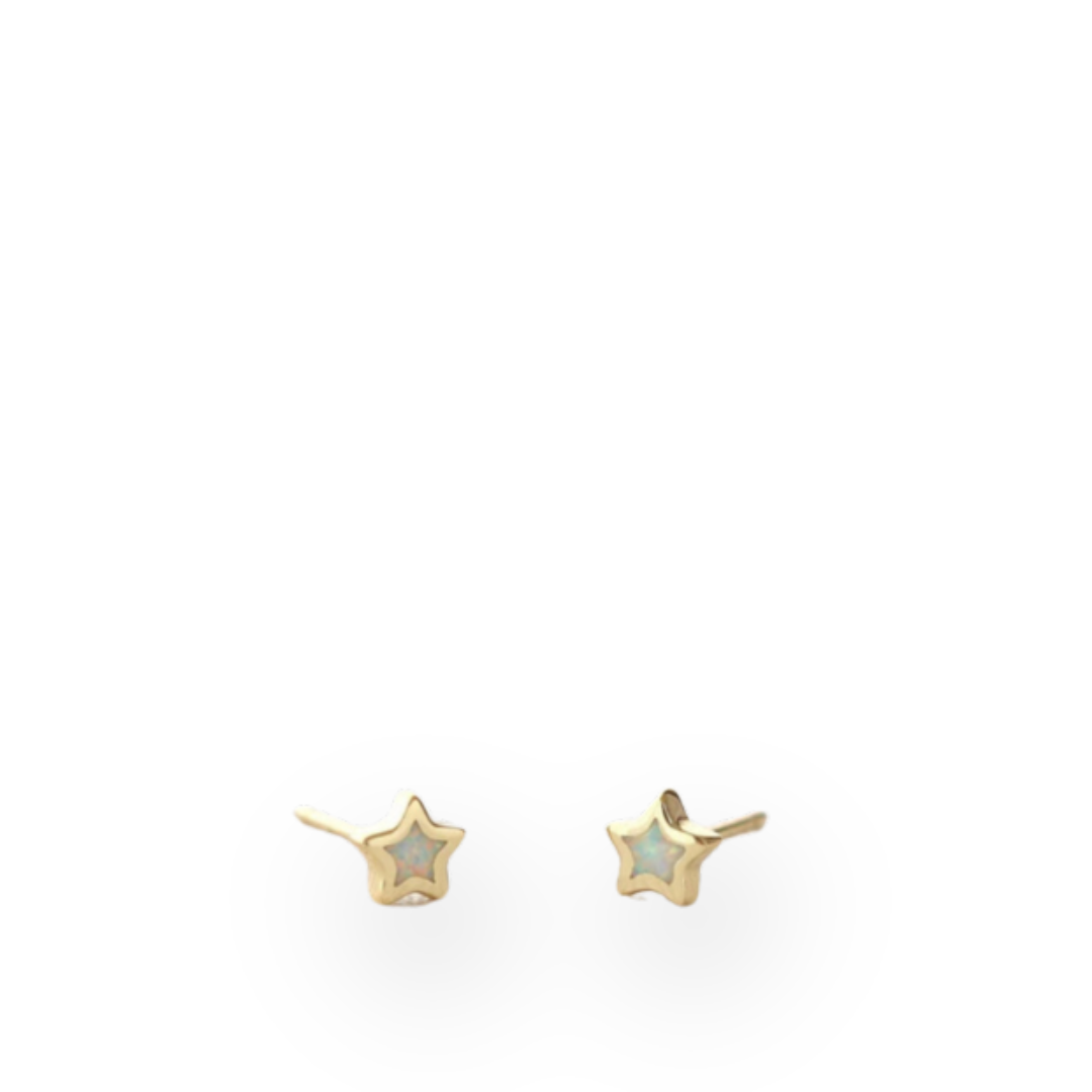 KRIS NATIONS - OPAL STAR STUD EARRINGS IN GOLD