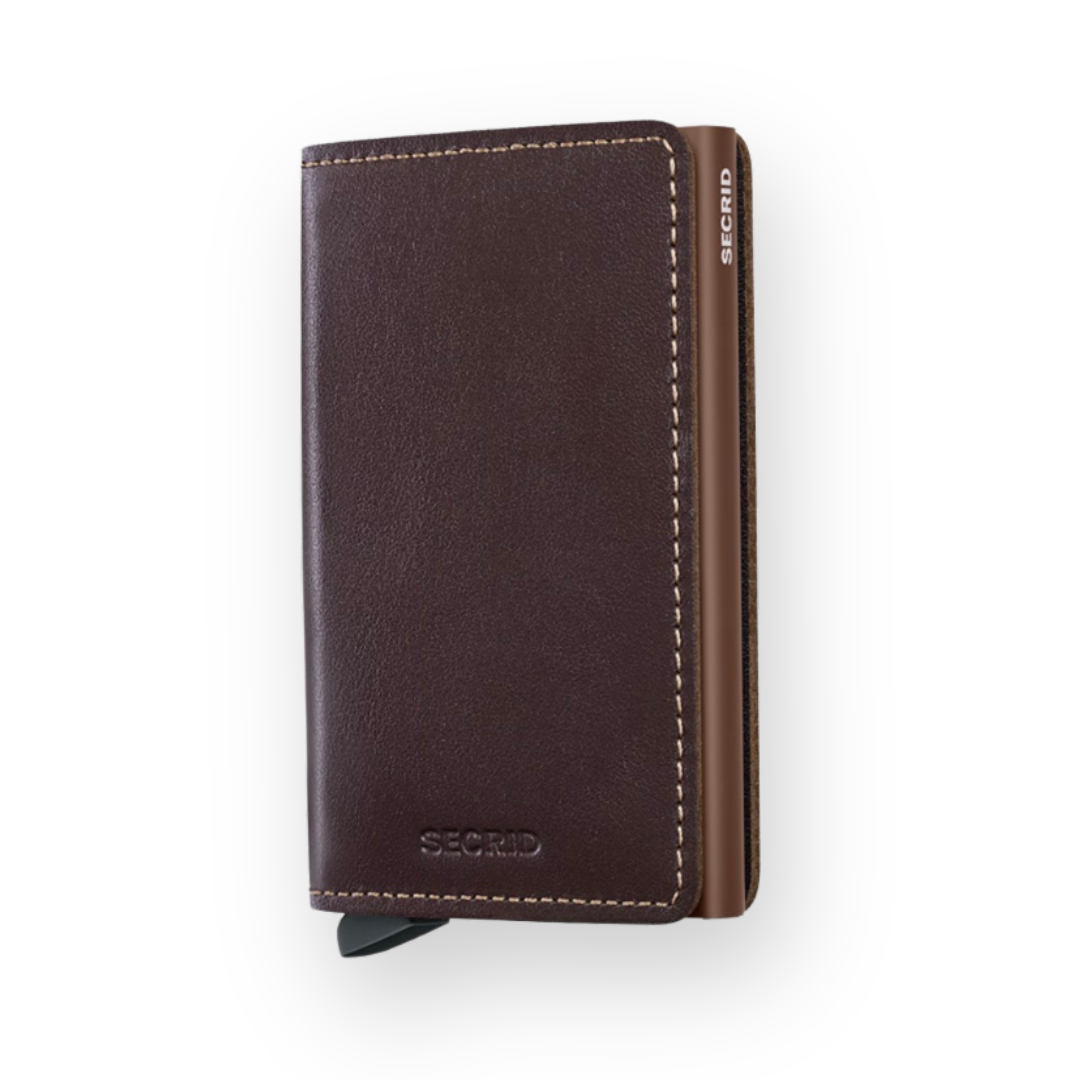 SECRID - SLIMWALLET IN ORIGINAL CHOCOLATE LEATHER
