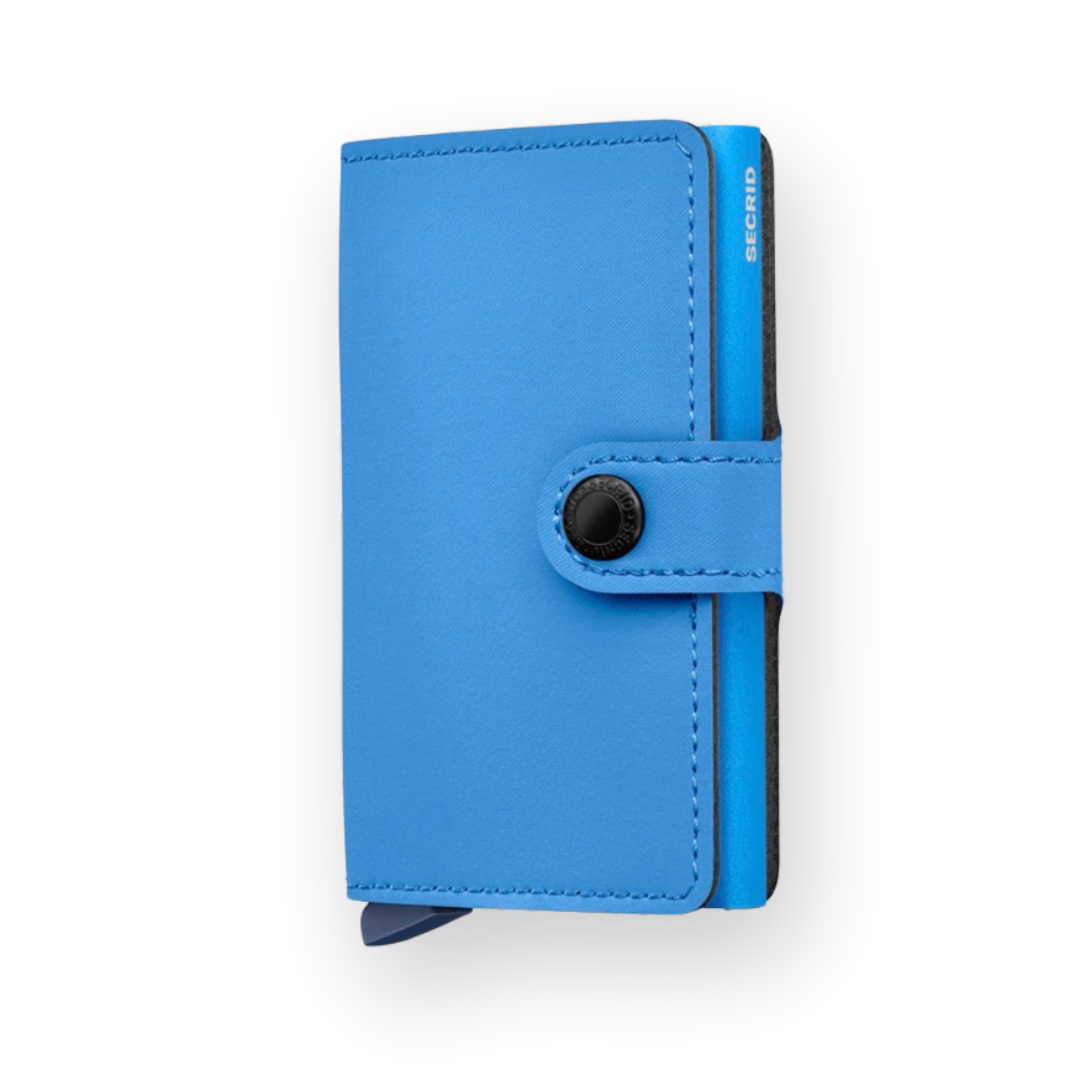 SECRID - MINIWALLET IN YARD ULTRA BLUE VEGAN LEATHER