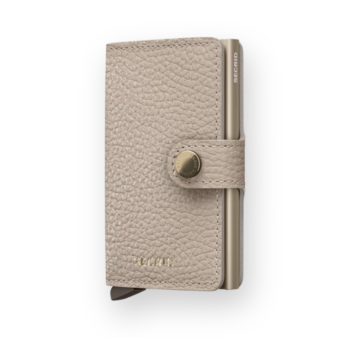 SECRID - MINIWALLET IN PEBBLE LATTE LEATHER