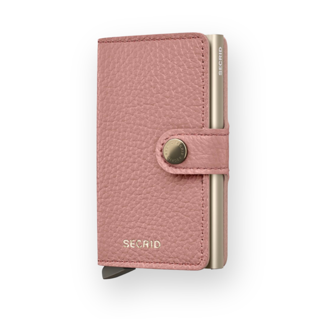 SECRID - MINIWALLET IN PEBBLE ROSE LEATHER