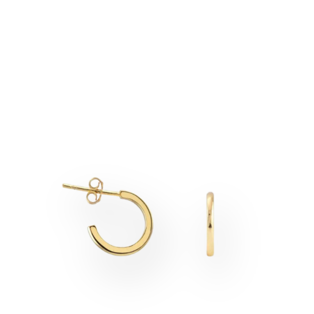 KRIS NATIONS - CLASSIC HUGGIE HOOP EARRINGS IN GOLD