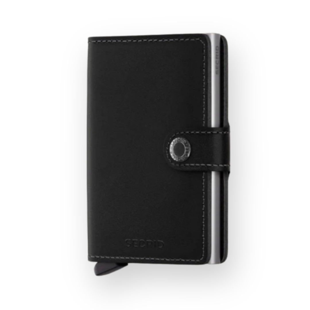 SECRID - MINIWALLET IN ORIGINAL BLACK LEATHER