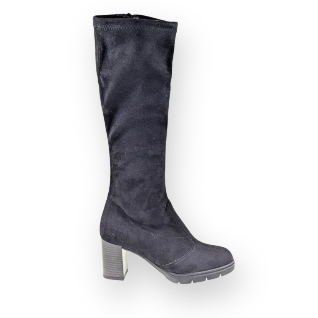 ATELIERS - REZA TALL BOOT IN BLACK SUEDE