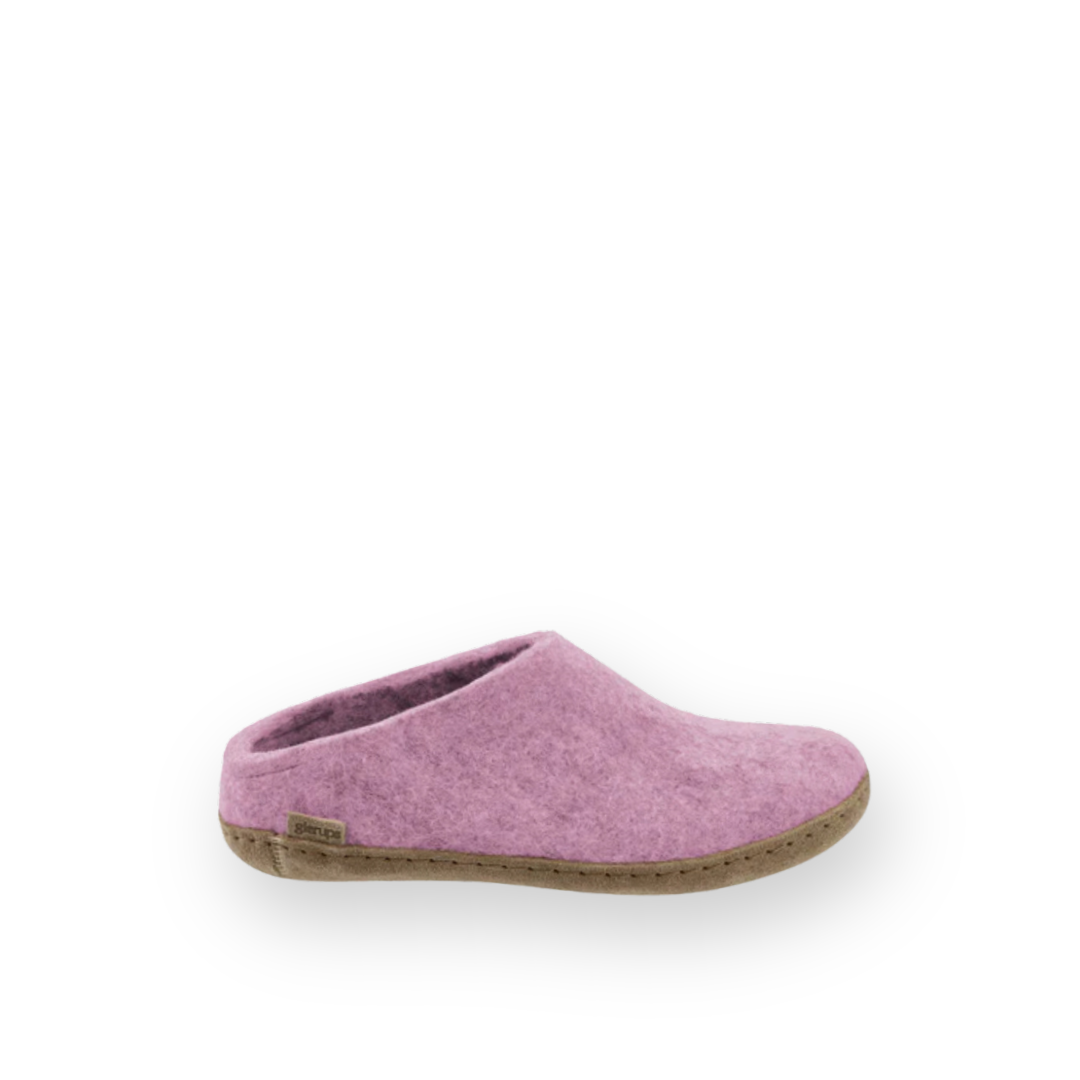 GLERUPS - SLIP ON LEATHER SOLE IN FLOWER WOOL