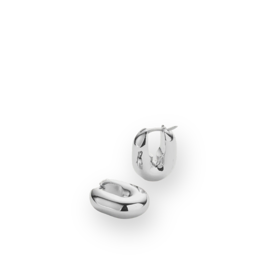 JENNY BIRD - PUFFY U-LINK EARRINGS IN SILVER