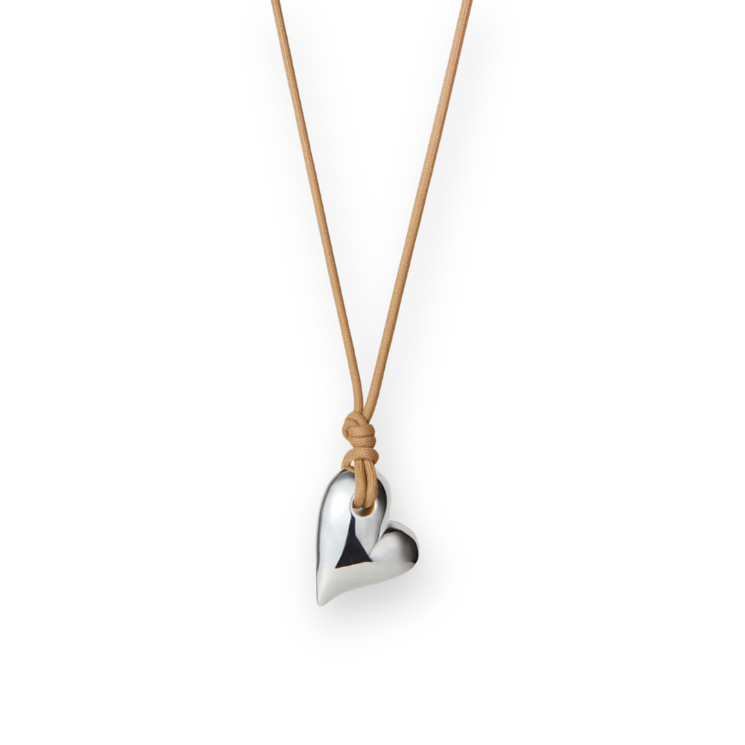JENNY BIRD - ART HEART ON A STRING NACKLACE IN SILVER