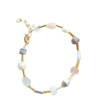 JILL MAKES - MARIPOSA BEADED BRACELET IN PASTLE MULTI