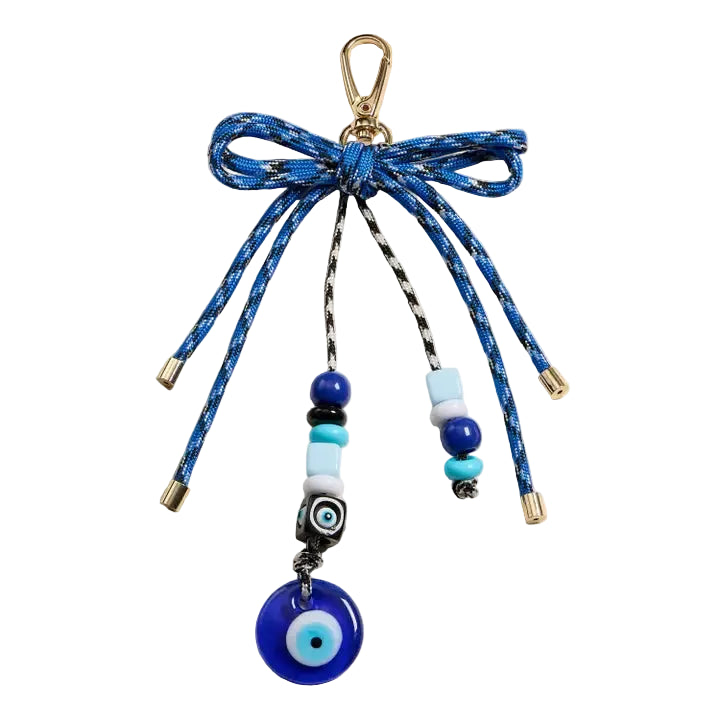 FREM - BLUE EVIL EYE BEADED KEYCHAIN CHARM