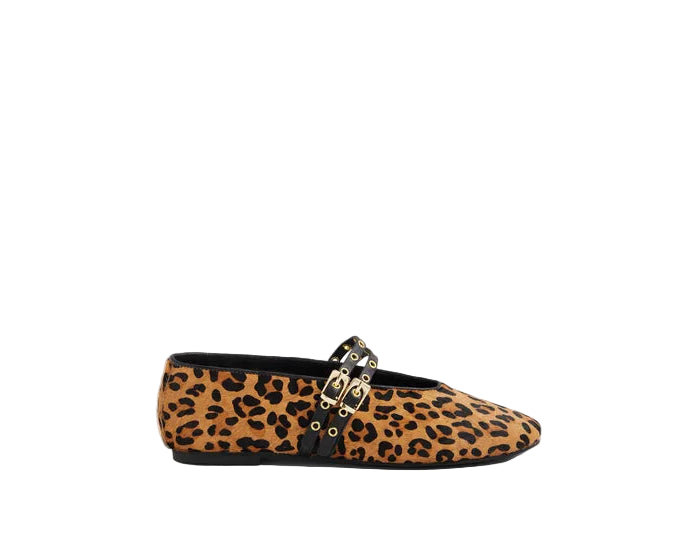 MOLLINI - HAIZEL MARY JANE IN LEOPARD PONY LEATHER