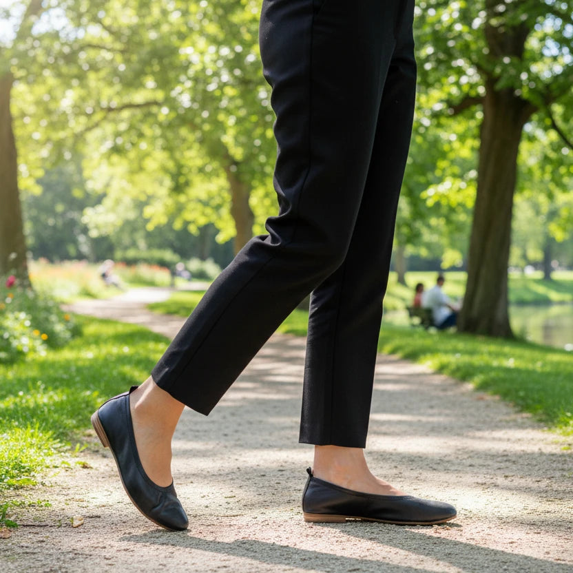ATELIERS - STELLA FLAT IN BLACK LEATHER