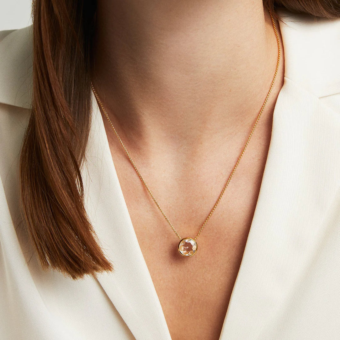 DEAN DAVIDSON - SIGNATURE MIDI KNOCKOUT PENDANT IN MOONSTONE/GOLD