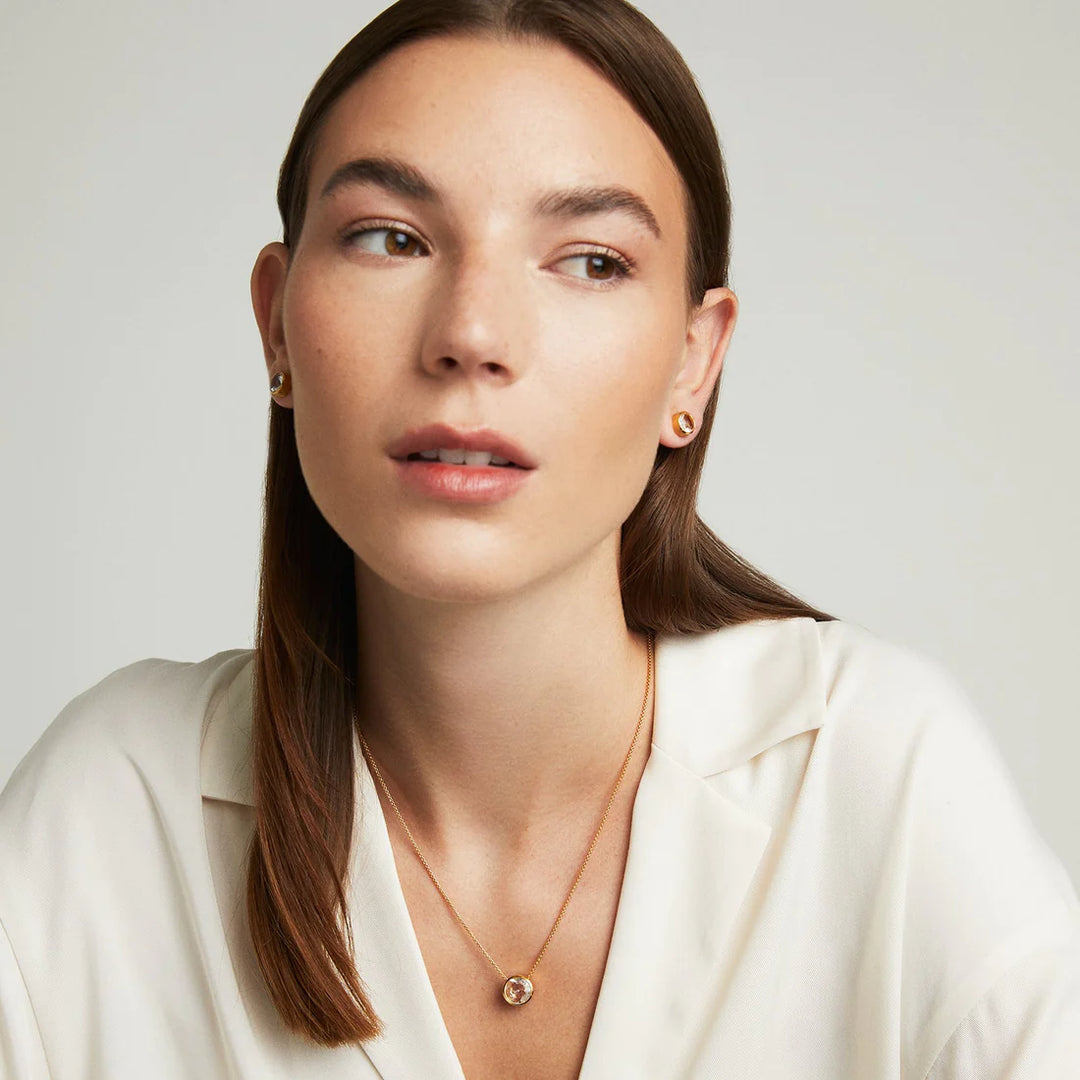 DEAN DAVIDSON - SIGNATURE MIDI KNOCKOUT PENDANT IN MOONSTONE/GOLD