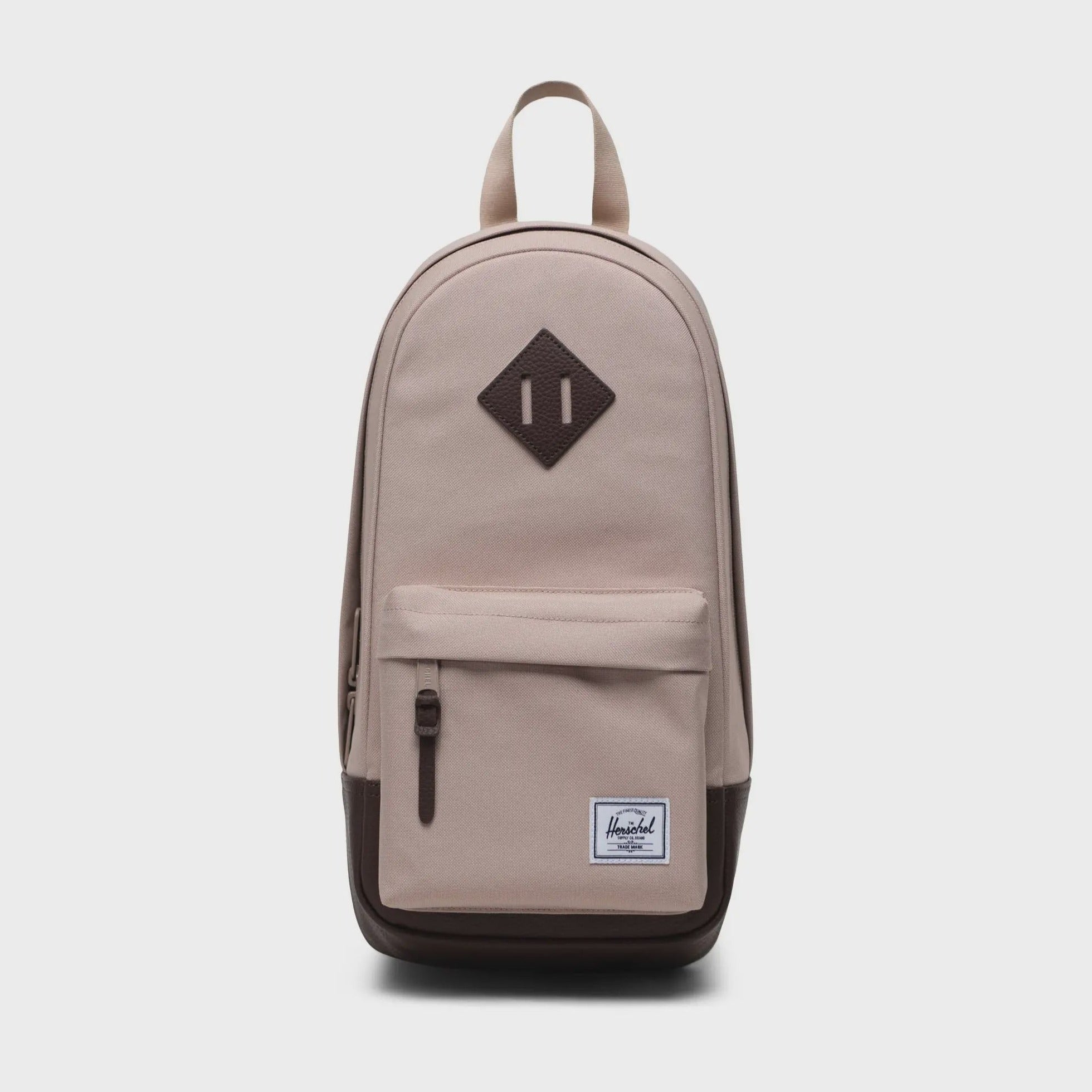 HERSCHEL - HERITAGE SHOULDER BAG IN LIGHT TAUPE/CHICORY COFFEE