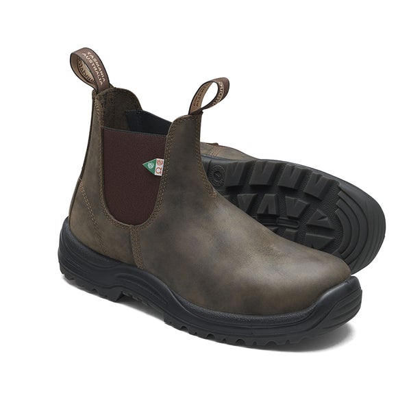 BLUNDSTONE - 180 WORK & SAFETY BOOT IN RUSTIC BROWN
