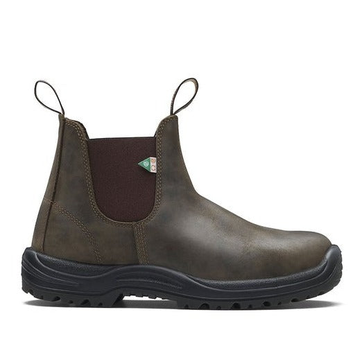 BLUNDSTONE - 180 WORK & SAFETY BOOT IN RUSTIC BROWN