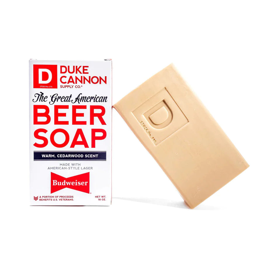 DUKE CANNON - THE GREAT AMERICAN BUDWEISER BEER SOAP IN CEDARWOOD
