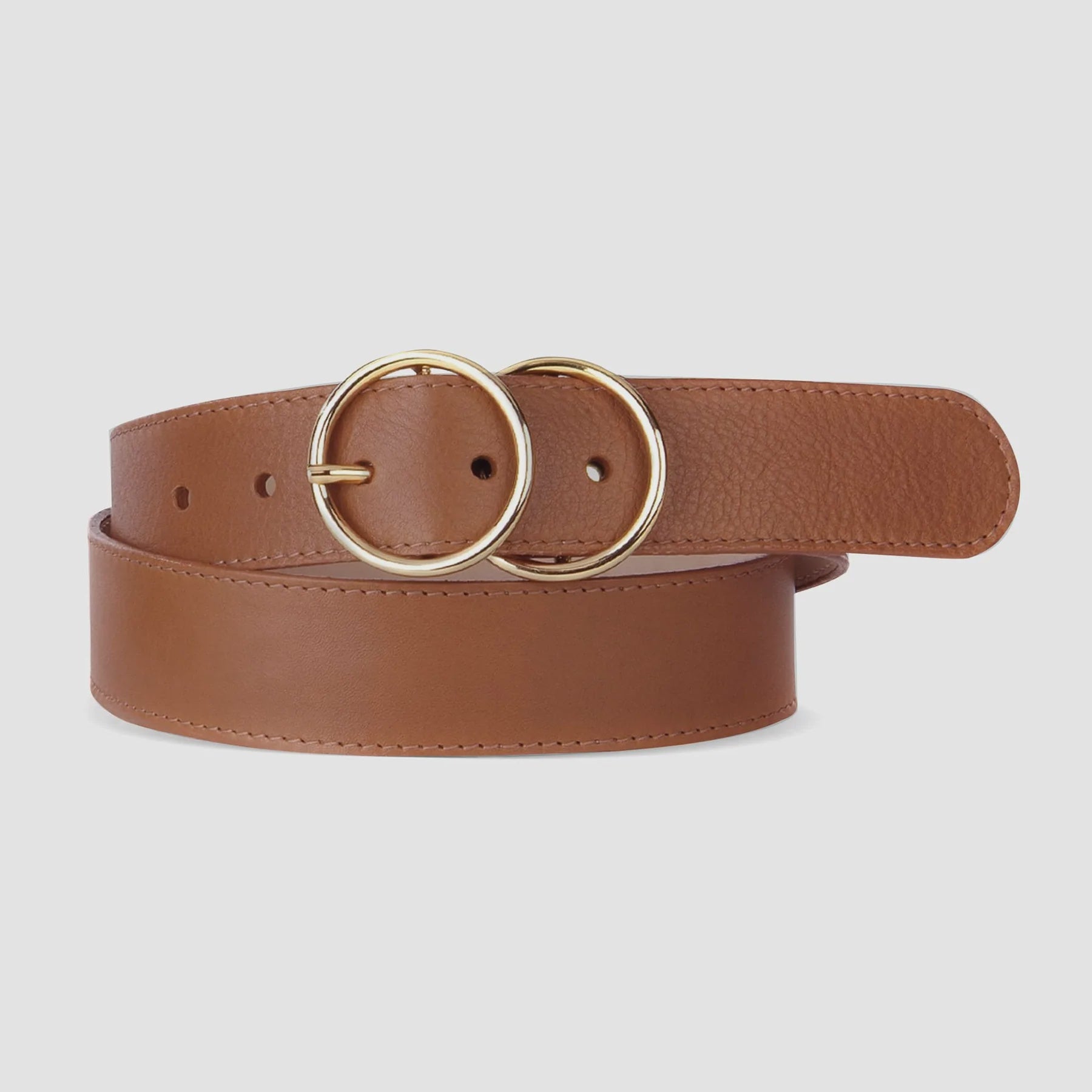 BRAVE LEATHER - WOMEN'S YAHOLO BELT IN TAN LEATHER/GOLD HARDWARE