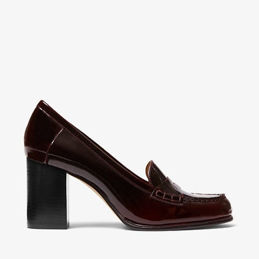 MICHAEL KORS - BUCHANAN LOAFER PUMP IN DEEP RED PATENT LEATHER