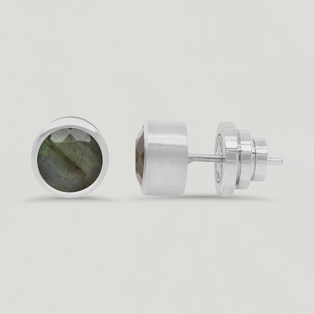 DEAN DAVIDSON - SIGNATURE MIDI KNOCKOUT STUDS IN LABRADORITE/SILVER