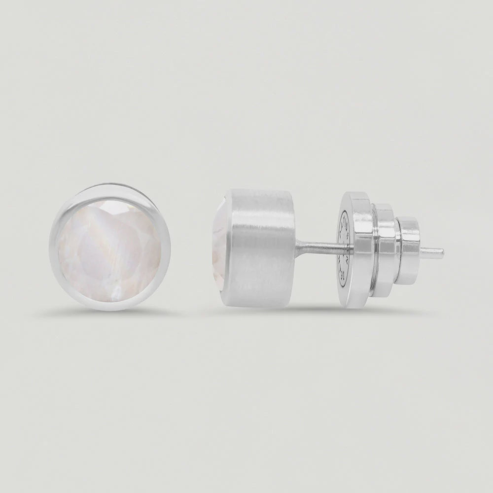 DEAN DAVIDSON - SIGNATURE MIDI KNOCKOUT STUDS IN MOONSTONE/SILVER