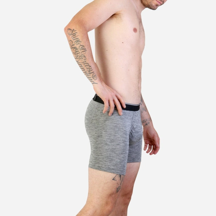 BN3TH - CLASSIC BOXER BRIEF SOLID IN CHARCOAL HEATHER