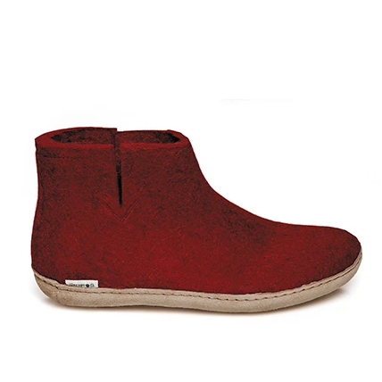 GLERUPS - BOOT IN RED LEATHER