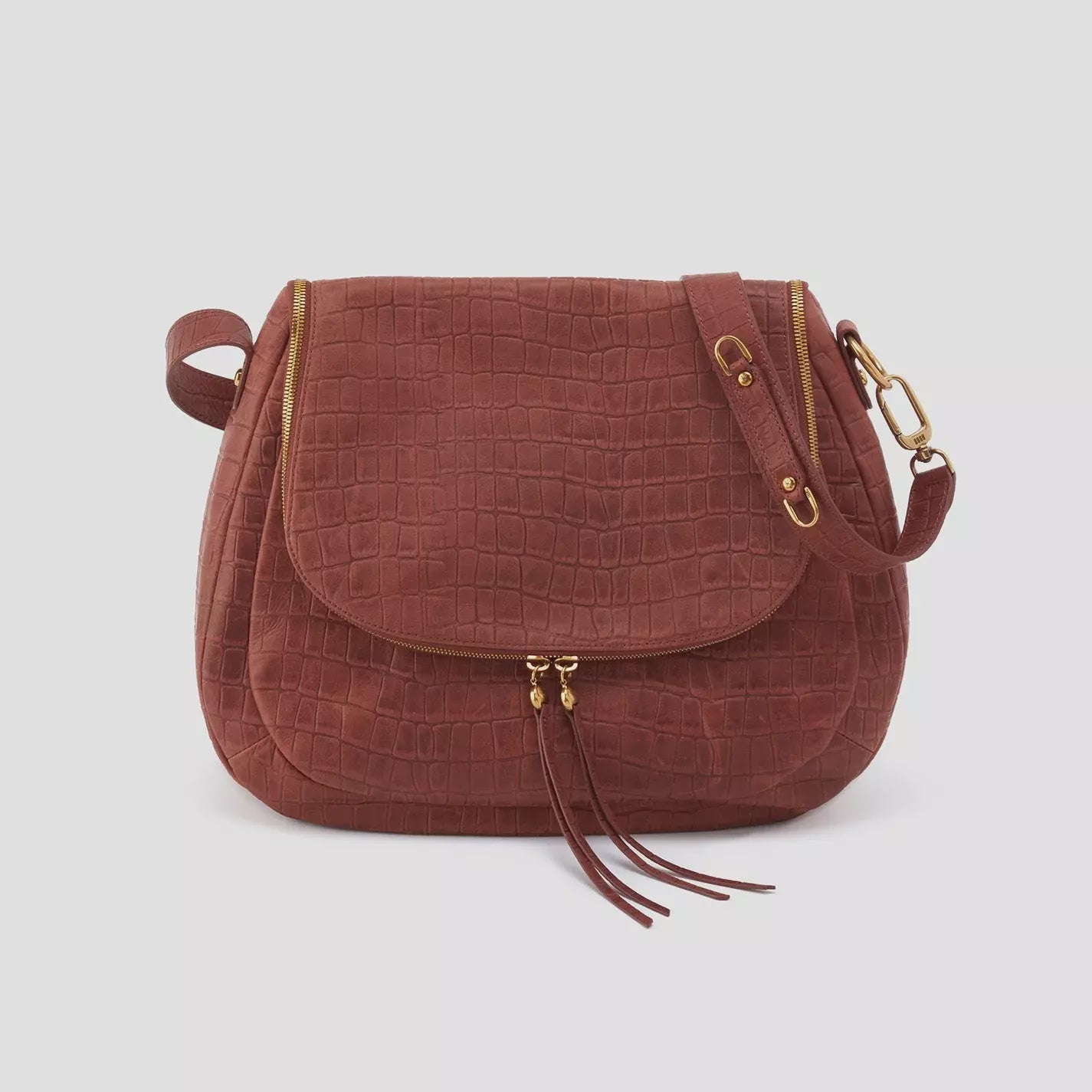 Shila Crossbody Bag in Saddle Suede